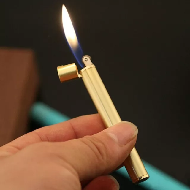 New Mini Cigarette Lighter Jet Shaped Flame Refillable Butane Gas Cigar Lighter