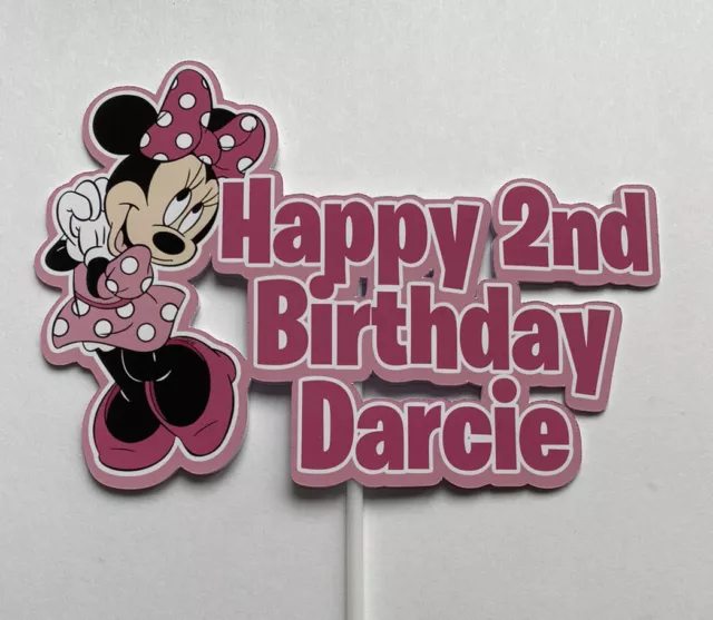 Personalised Minnie Mouse Cake Topper