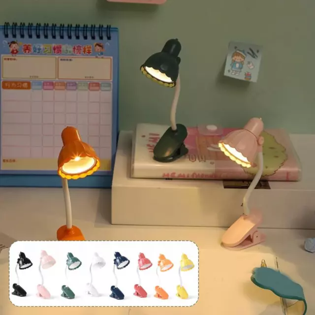 Mini LED Desk Reading Lamps Clip On Travel Lights Portable For Books Lamp L9C9