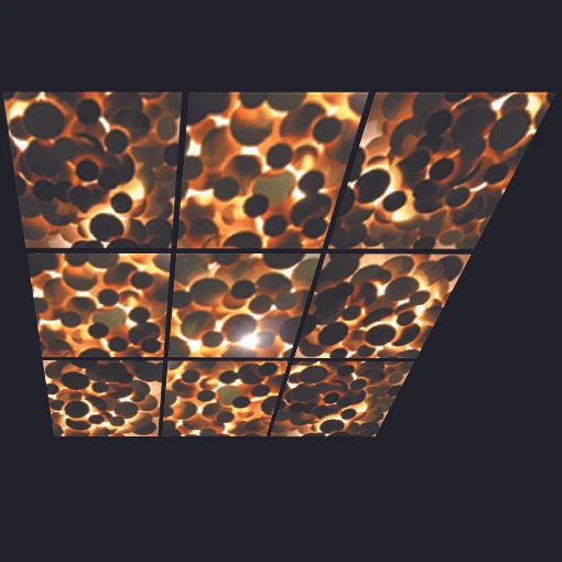 Plafond Décor Diffusant Oriental 1115 60x60 Cm | Plexiglass LED Imprimé Bois Style Classique