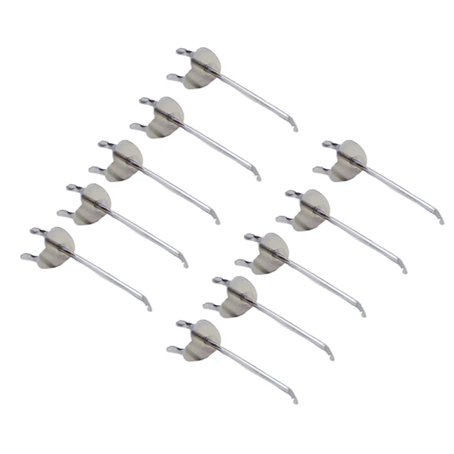 10-Pack Stainless Steel Refrigerator Shelf Clips - Easy Install Freezer Rack Supports