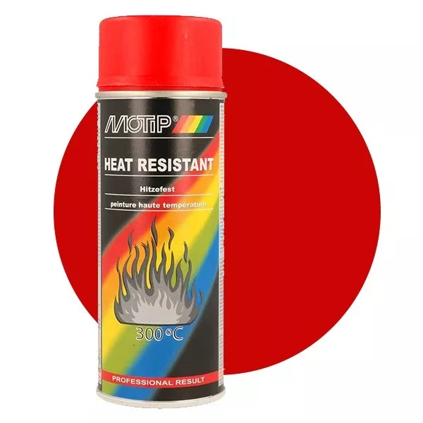 bombe spray peinture motip ROUGE haute température 300° échappement pot étrier