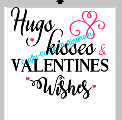 Autocollant Vinyle Autocollant IKEA taille de-St-Valentin Hugs and Kisses 