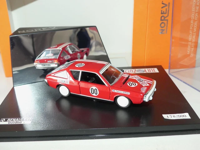Miniature Renault 17 Gordini 1/43 Norev