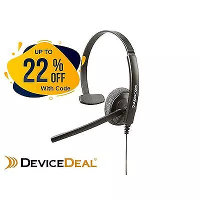 ADDCOM ADD40 Mono NC Economical and Robust Monaural Headset - Yealink QD Cable i 2