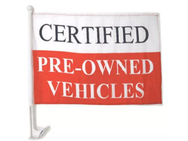 12x18 Certified Pre-Owned Premium Car Window Vehicle 12"x18" Flag