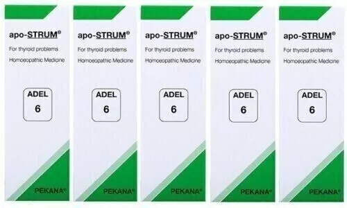 Pack De 5 ADEL 6 Apo-Strum Gota Para Thyriod Problemas Homeopático Medicina FS