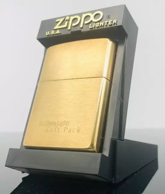 Zippo Brass Lighter Marlboro Lights Soft Pack Limited Edition 1060/1250 XVI 2