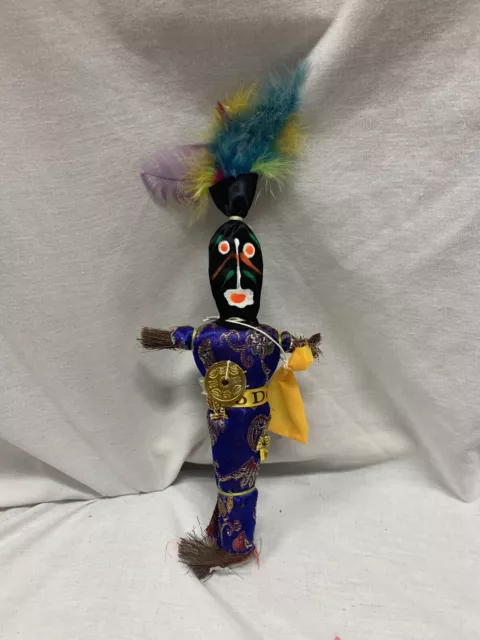 Vintage Ceramic Head Good and Evil Voodoo Doll W/tag