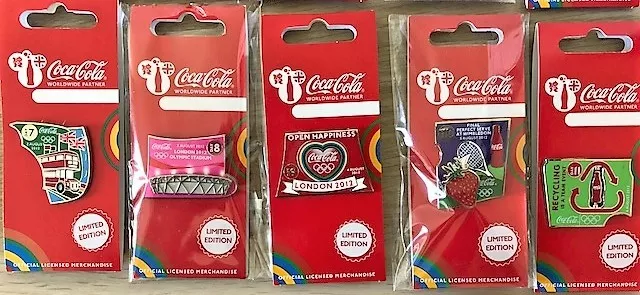 London 2012 Olympics Coca Cola Day Of The Games Day 9 Open Happiness Pin Badge