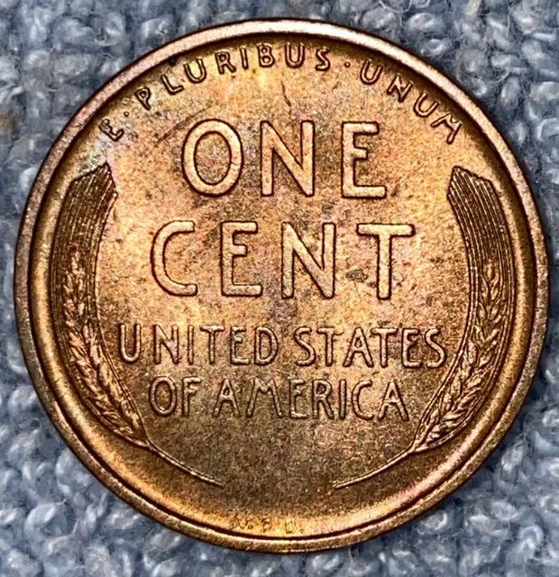 1 US Lincoln Wheat Cent Penny Roll 1909-S/1909 VDB BU+ RD (50 Coins) Old Vintage 7