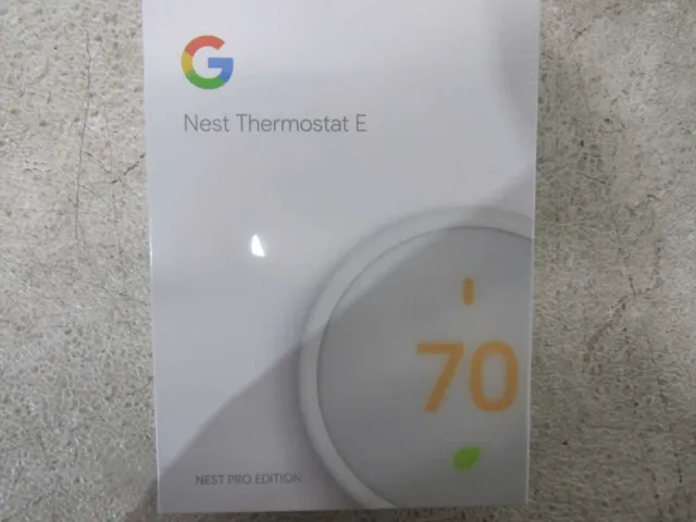 Google Nest A0063 Thermostat E White WiFi Thermostat With Temperature Sensor