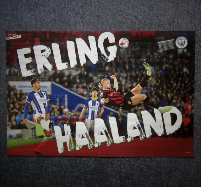 Poster Erling Haaland - Manchester City - Größe 42 cm x 28 cm #