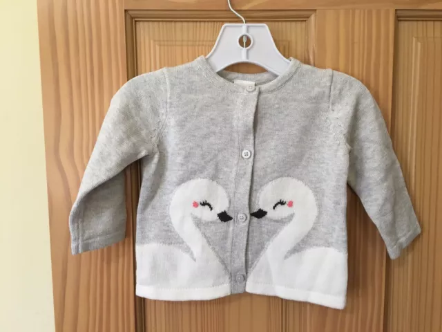 NWT Gymboree Gray Swan Sweater Cardigan Jacket Baby Girl Outlet 3-6 months