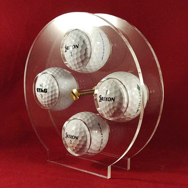 Présentoir en plexi pour 4 balles de golf