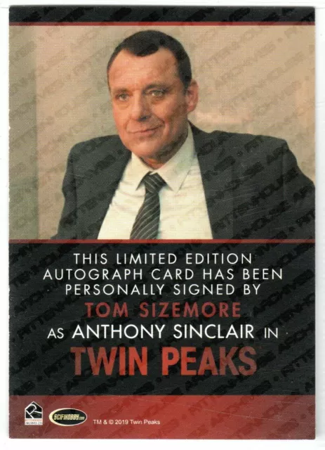 TWIN PEAKS 2019 ARCHIVES TOM SIZEMORE AS ANTHONY SINCLAIR AUTOGRAPH VL d. 2023 2