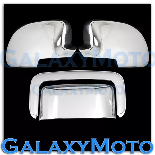 00-06 GMC Yukon+XL Triple Chrome plated ABS Full Mirror+Tailgate handle Cover