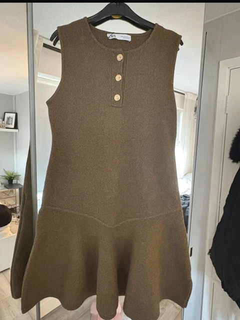 slim fit dress slacks The Pinafore Dress in Carriage Green main image 0