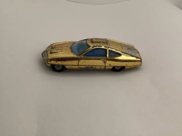 Original Dinky 352 UFO Ed Strakers Car Gold unboxed Blue Interior 2