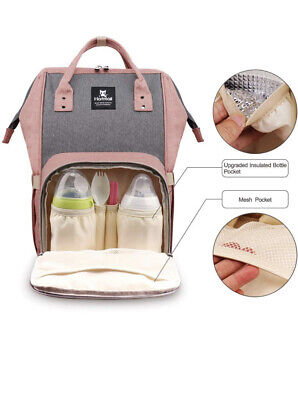 Baby Budge Luxury Travel Diaper Bag Waterproof | Pink & Grey 3
