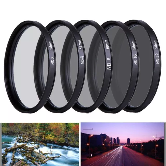 37 49 52 55 58 67 72 77 82mm Neutral Density ND 2 4 8 16 32 Lens Filter Camera