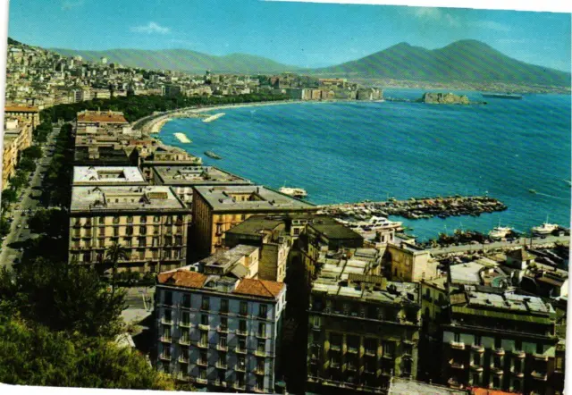 General View Naples Italy Postcard