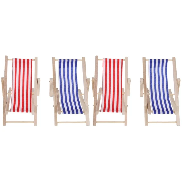 4 Pcs Chair Mini House Miniature Furniture Adorable Ornament