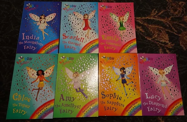 Complete Set X 7 Jewel Fairies Books Rainbow Magic Stories Series RRP £28 VGC