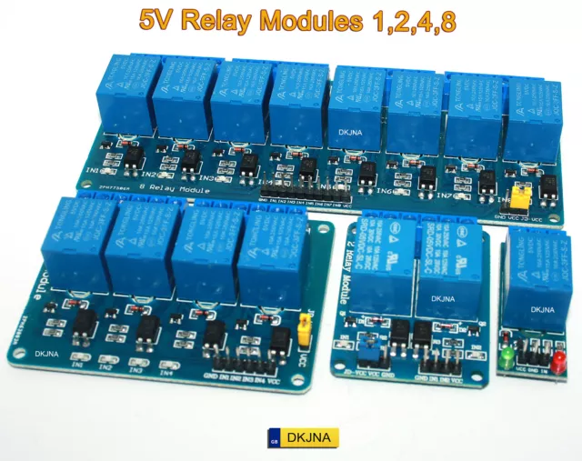 5V Relay Module 1,2,4,6,8 Channel Arduino Raspberry Pi ESP8266 ESP32 Optocoupler