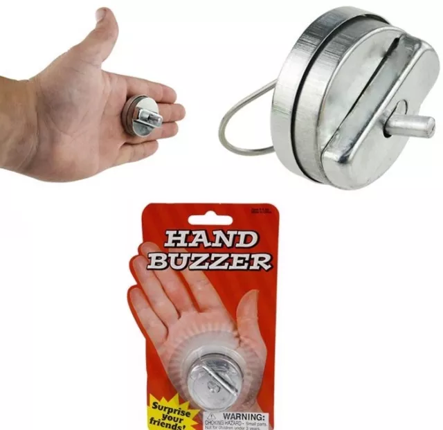 Metal Hand Buzzer - Greeting Noise Maker Hand Shaker Shocker Gag Prank