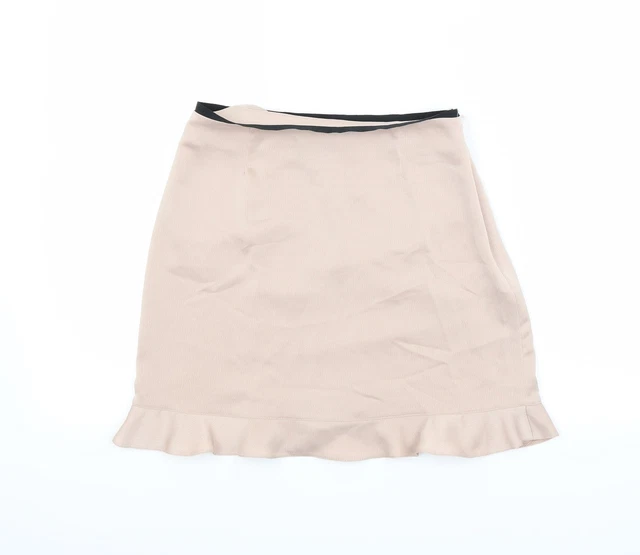 Minigonna da donna beige River Island poliestere taglia 6