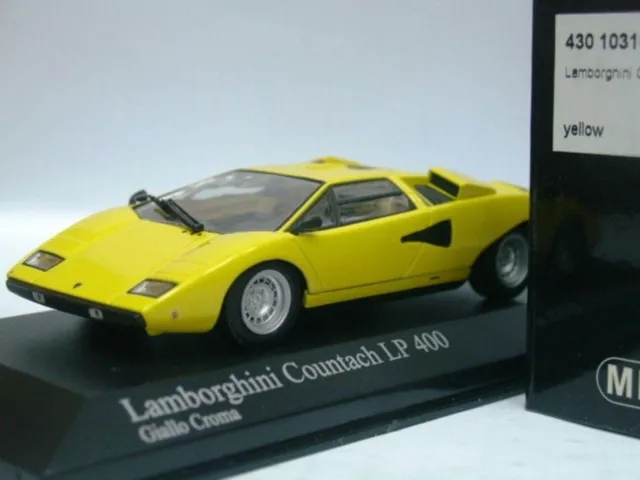 WOW EXTREMELY RARE Lamborghini Countach LP400 1974 Yellow 1:43 Minichamps-Espada