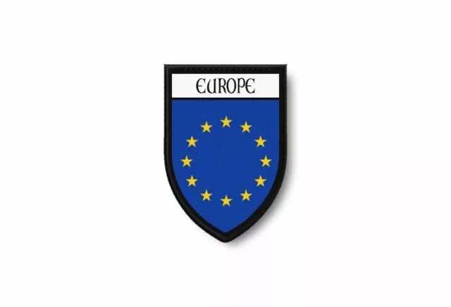 Patch ecusson termocollant bord brode drapeau imprime europe UE CEE