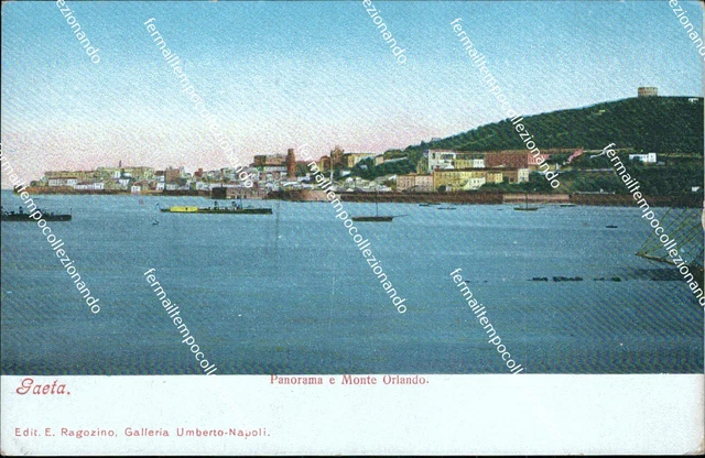 cg55 cartolina gaeta panorama e monte orlando provincia di latina lazio