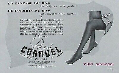 ADVERTISING PUBLICITÉ 1937 LYS ÉLÉGANCE FAIBLE DEPENSE AVEC LES BAS ROUGE 