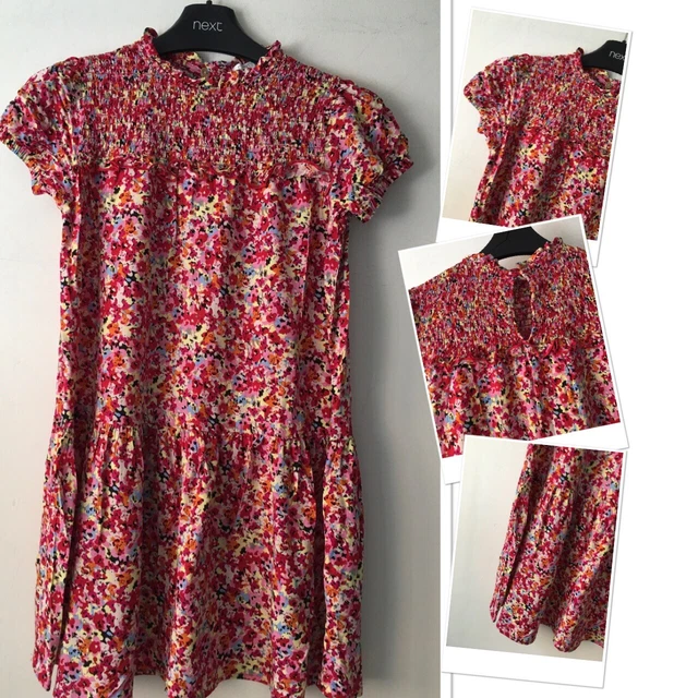 Next Girls fashion Multi brights floral floaty party Holiday Dress 9 Years