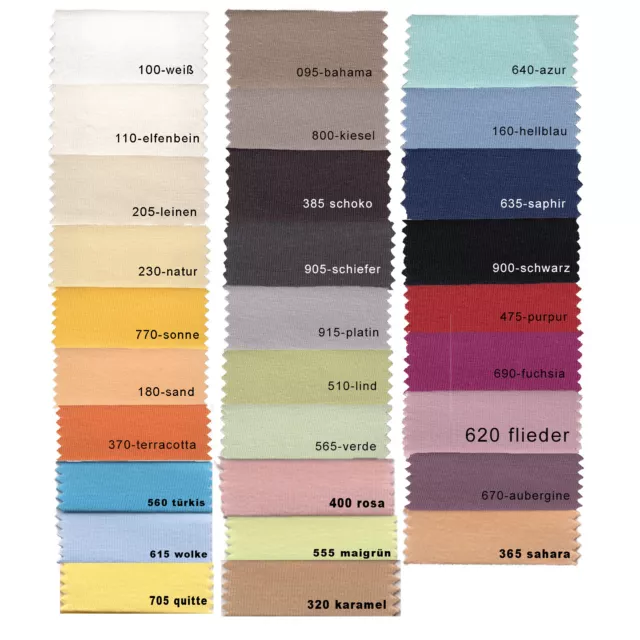 Estella Fein Jersey Nackenrollenbezug in 27  Farben 15x40 cm