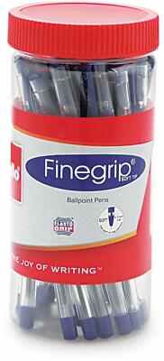 Bleu, 25 Pot Confortable & Lisse Écriture Cello Cello Finegrip Balle Stylo 