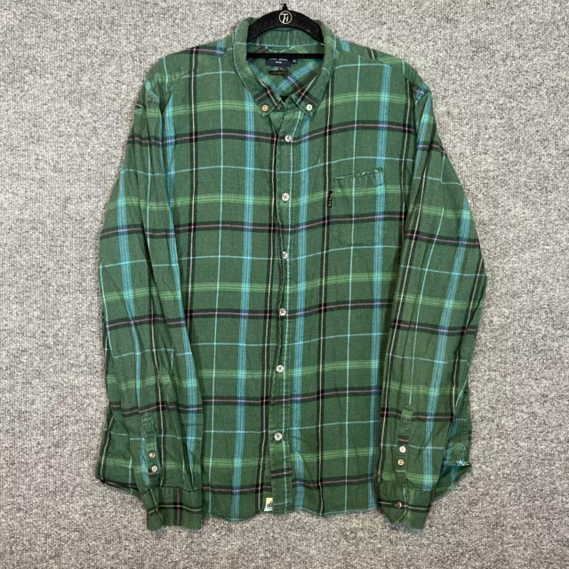 Paul Smith Shirt Mens XL Green Plaid Long Sleeve Button Down Flannel Soft Casual