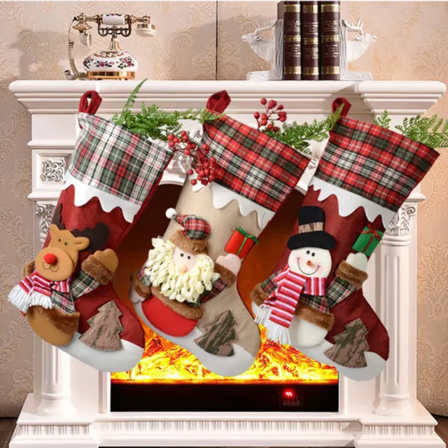 Calze di Natale Grandi calze di Natale Decorazione per festival, finestre a