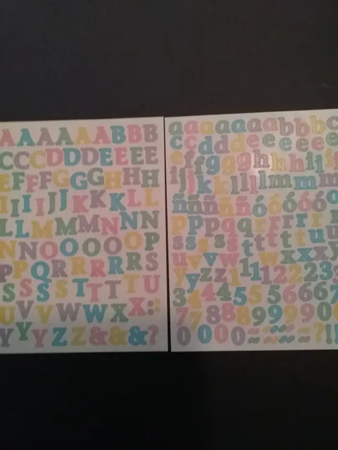 Creative Memories Classy Mini .5” & Large 1” ABC 123 Alphabet Stickers YOU  PICK