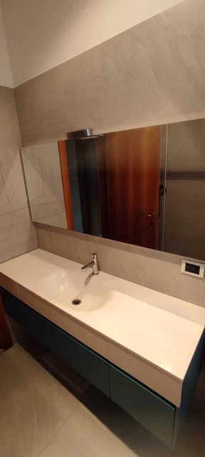 Mobile bagno sospeso - Struttura in Legno Impiallacciato - Italia