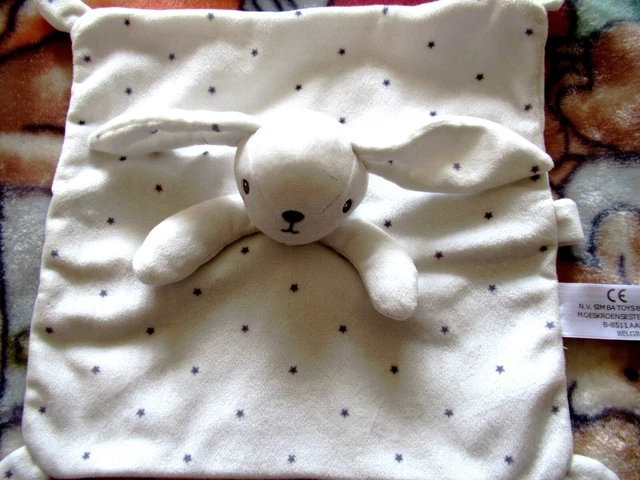 doudou plat simba lapin blanc étoile très bon état kom neuf