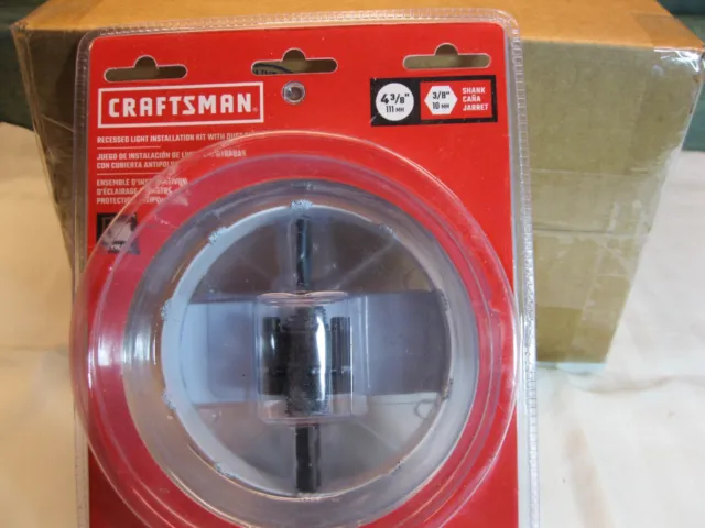 Craftsman 4-3/8" Recessed Lighting Hole Saw Drywall or Ceiling tile w/arbor