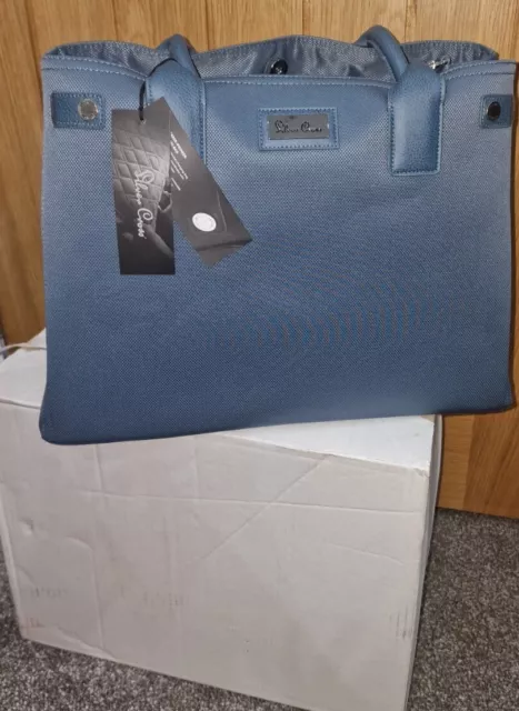 Silver cross sky top blue changing bag
