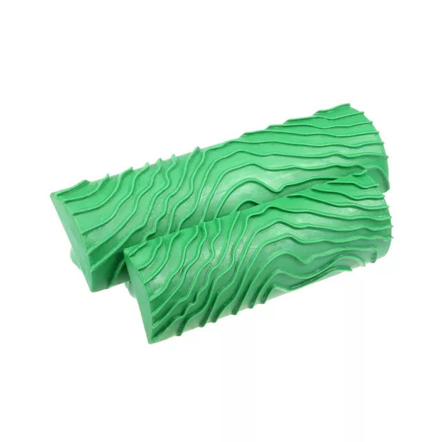Wood Grain Tool 5" 4" Rubber Square Graining Pattern Wall Decoration Green 1 Set