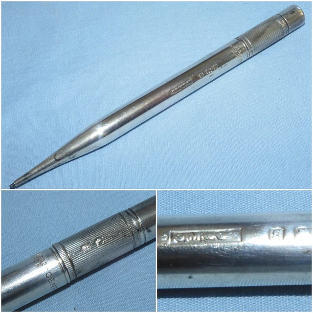 Porte-crayon De Menuisier En Argent Sterling Sampson Mordan - Londres 1906