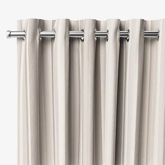 Laura Ashley Awning Stripe Curtains  BLACKOUT eyelets W168/L182cm DOVE GREY