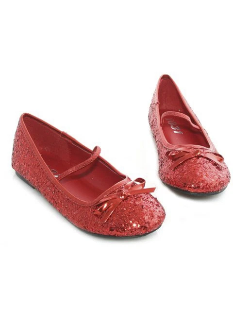 Child's Red Glitter Ballet Slipper