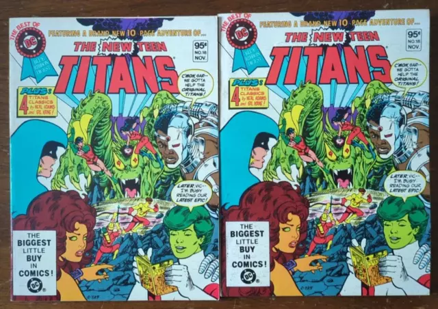 Best Of Blue Ribbon Digest #18 - Lot Of 2! Teen Titans Neal Adams George Perez